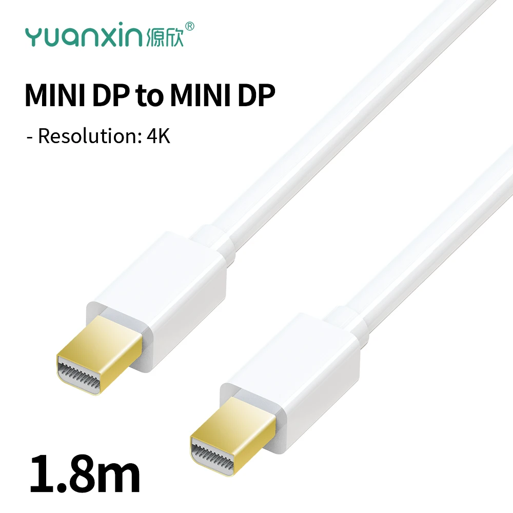 

Yuanxin 4K MINI DP to MINI DP Male Extension Cable 1.8M Oxygen-free Copper Core Adapter Wire Laptop Accessories Display Cable