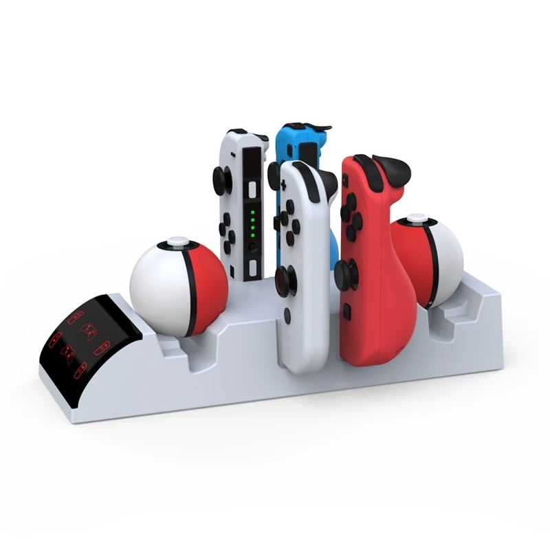 For Switch OLED Handle All-In-One Charging Base NSpro Left and Right Socket Charger White | Электроника