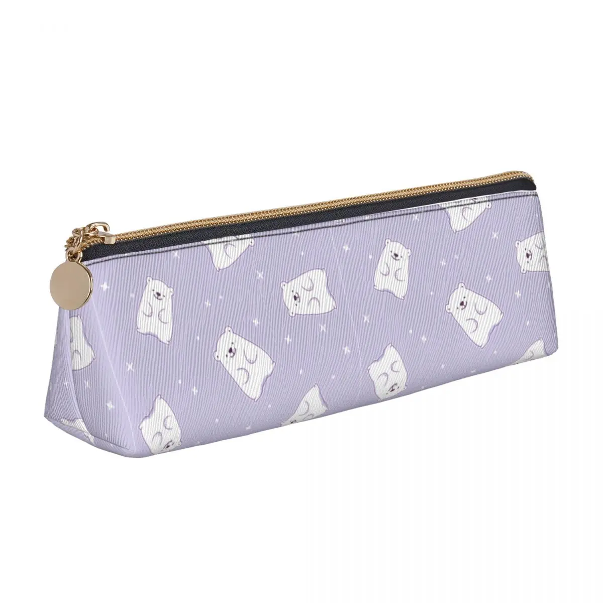 

Aesthetic Pencil Case Bear Pencil Pouch Kawaii Animal Ocean School Pencil Cases Students Triangle Pattern Stationery Organizer