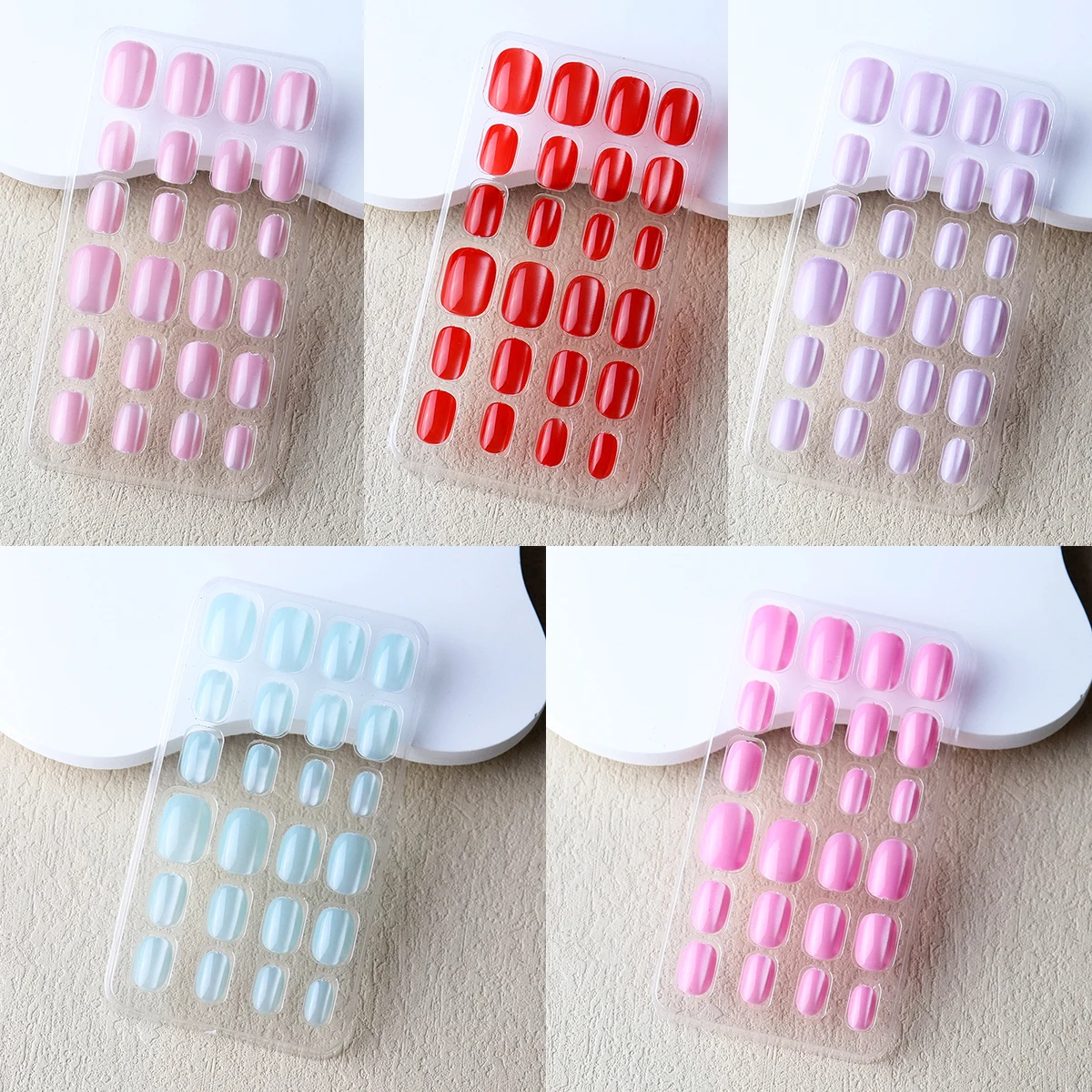 120 шт. набор детских накладных ногтей кошачий глаз предварительно клеевые