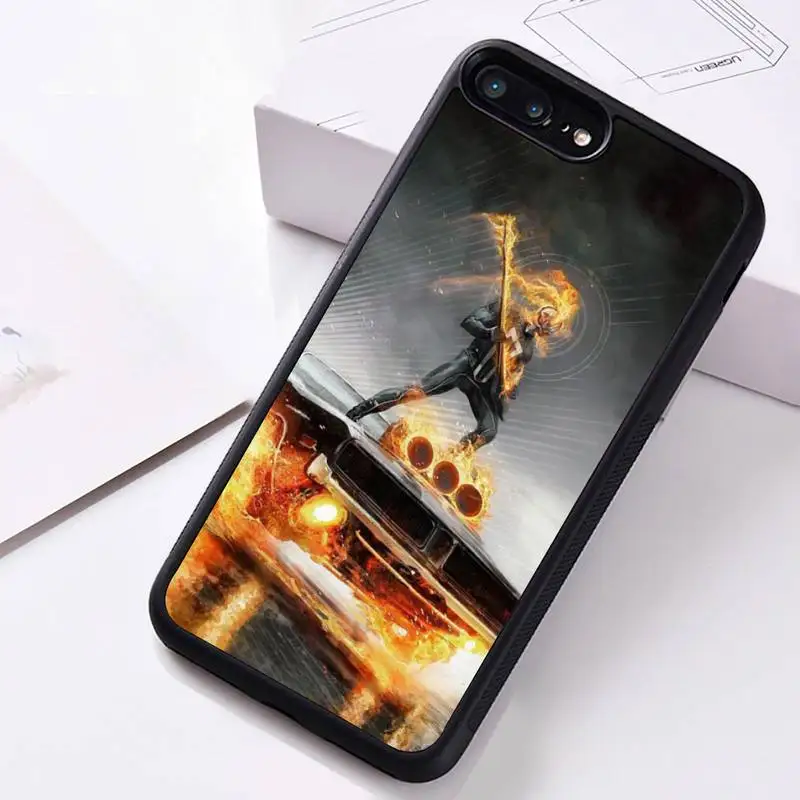 

Ghost Rider Phone Case Rubber For iphone 12 11 Pro Max Mini XS Max 8 7 6 6S Plus X 5S SE 2020 XR cover