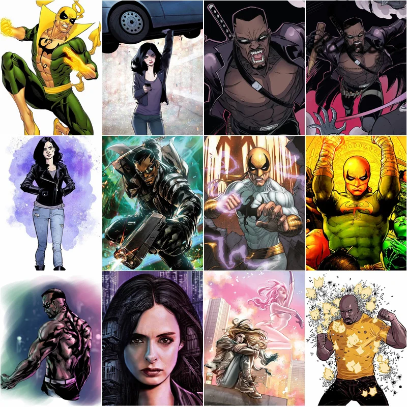 

Детская мозаика из комиксов Marvel, вышивка крестиком Стразы для гостиной, украшение для дома