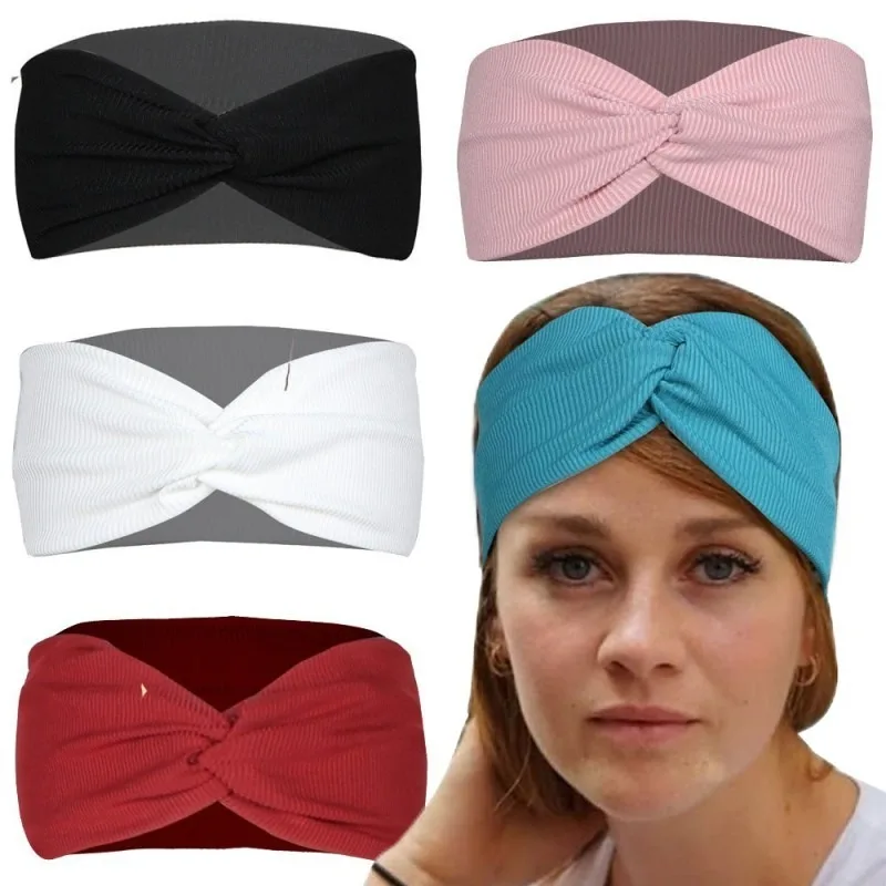 

Knitted Yoga Running Sports Hairband Hair Accessories Ladies Knotted Cross Fashion Hairband