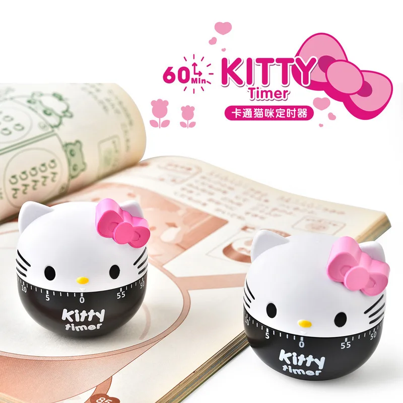 

Забавный мультяшный таймер Sanrioed Kittys, ученическое обучение, эффективность, напоминание, кухня, дом, приготовление пищи, мультяшный таймер, по...