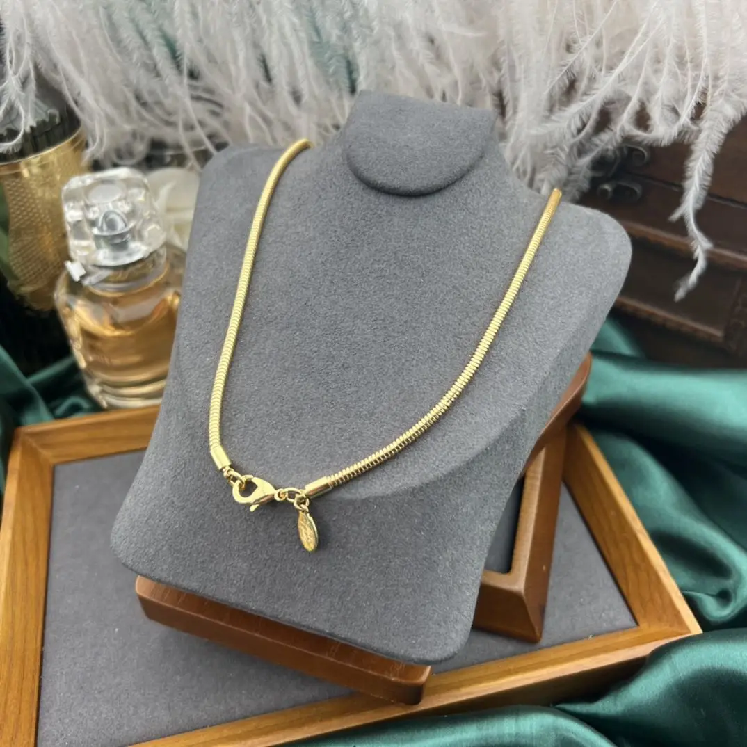 

New Fashion Retro Universal Chain Real Gold Plating Necklace