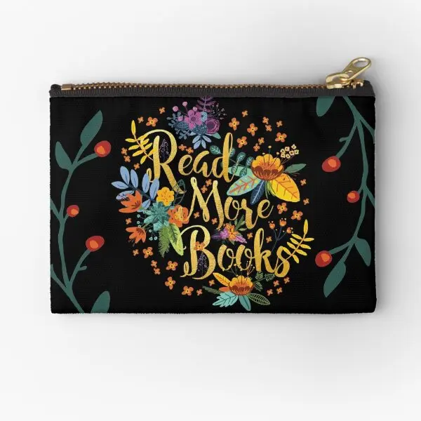 Чехлы на молнии для женщин и мужчин, чистая косметика с цветами, маленькие мужские носки, бумажники, трусики, нижнее белье для монет, книга Read More