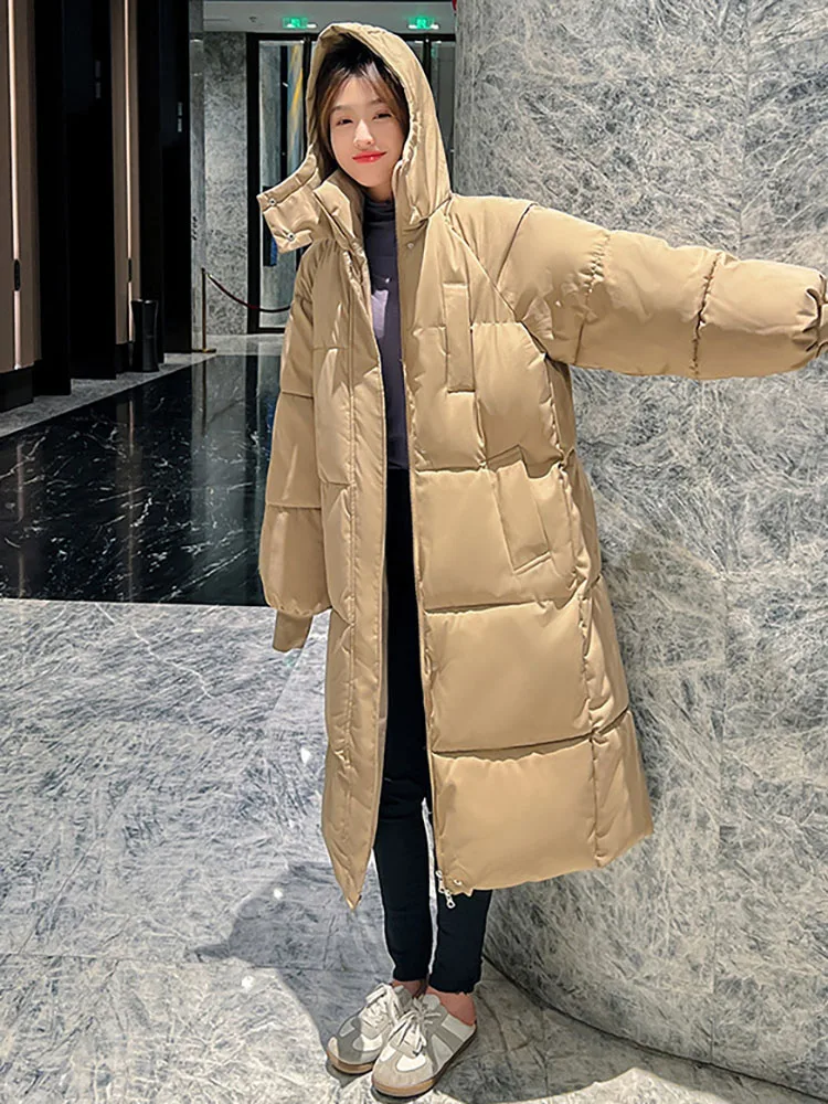 Winter Jackets Women Hooded Casual Long Parkas Woman New Fashion Korean Coats Ladies Warm Thicken Jacket Solid Padding Parka enlarge