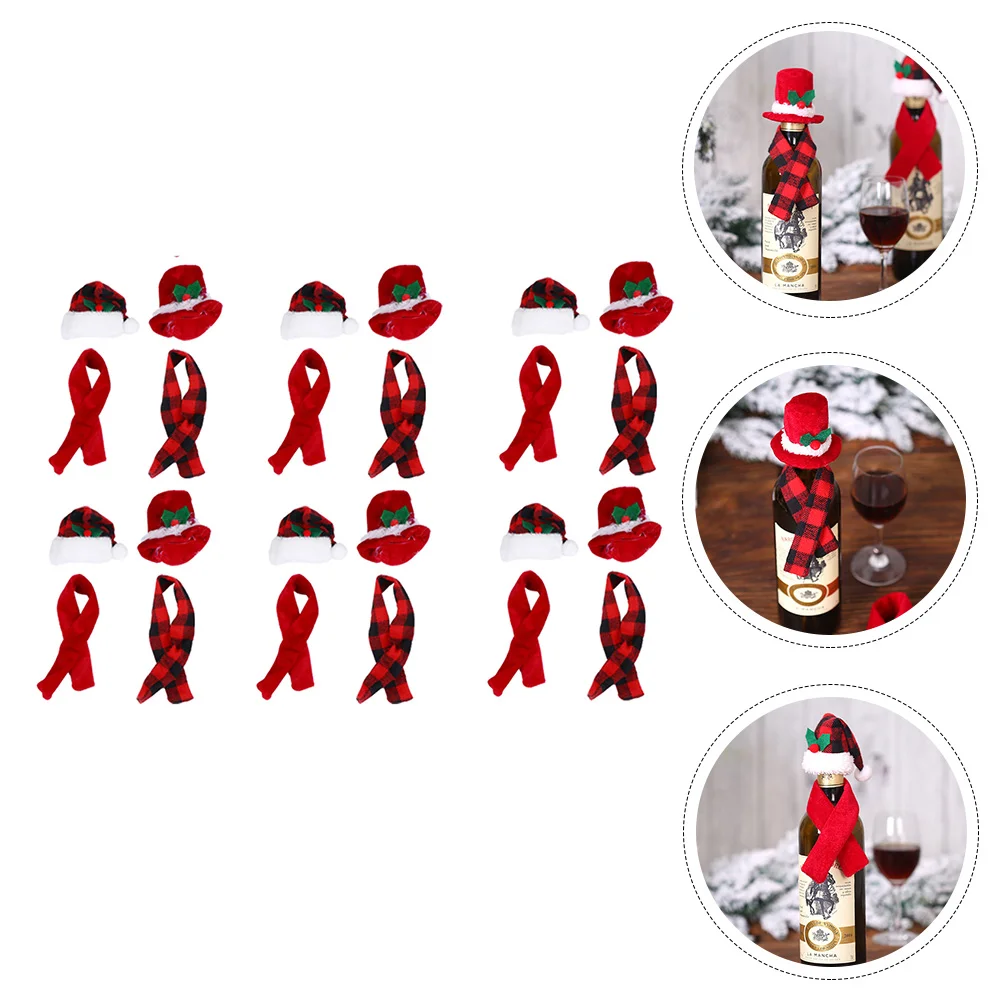 

Bottlechristmas Cover Decor Adornscarf Topper Champagne Knit Sweater Reindeer