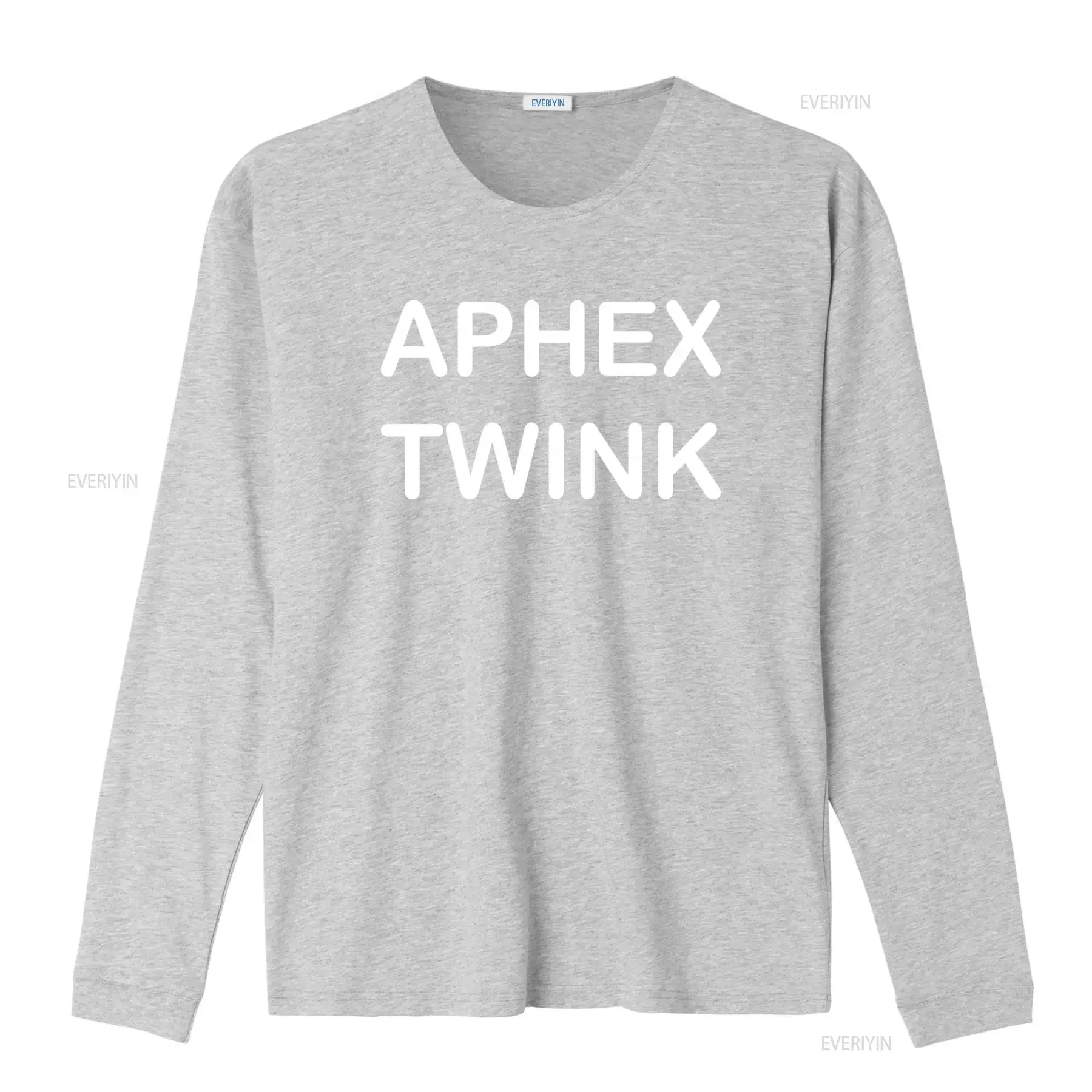 Фото Футболка Aphex Twink Twin Y2K с забавным мемом и шуткой, из плотного хлопка, винтажная, с эффектом потертости, с графическим принтом, эластичная, дышащая, универсальная, повседневная №4