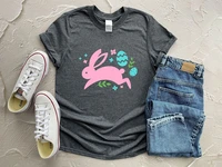 easter day shirt cute easter bunny tee easter gift funny graphic cotton korean o neck fashion casual short sleeve women shirts