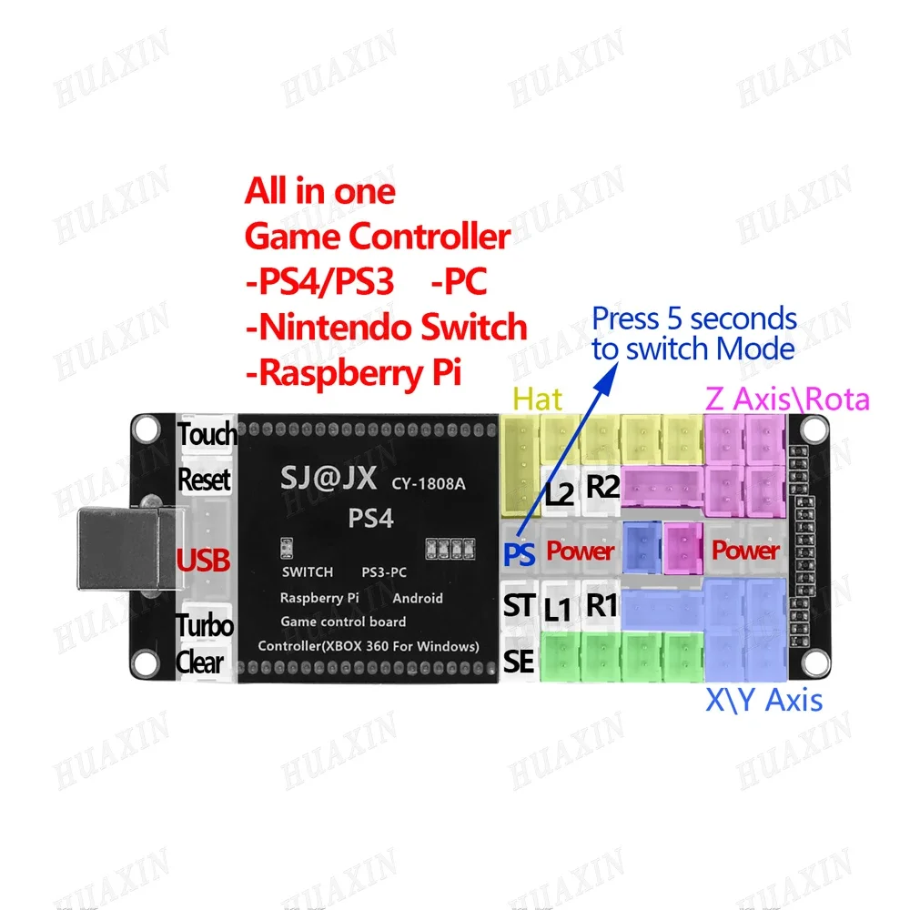 Arcade Game USB Zero Delay Joystick Push Button Encoder Board For PC PS XBOX360 SWITCH Raspbrry pi Android Control Without Cable