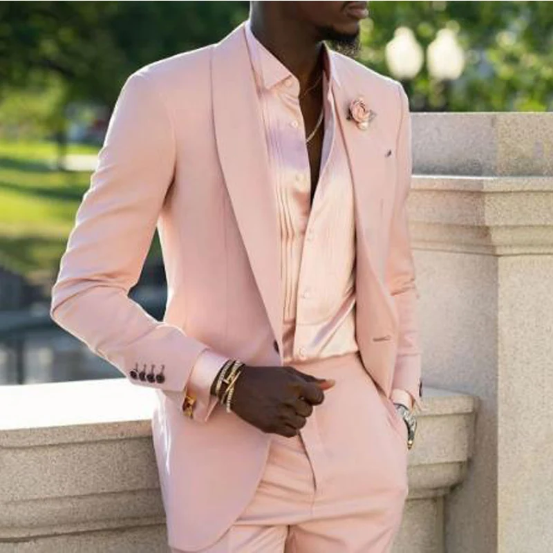 Party Dress for Wedding Suit for Men Elegant Men's Suits Prom Dresses 2023 Pink Blazer Clothing