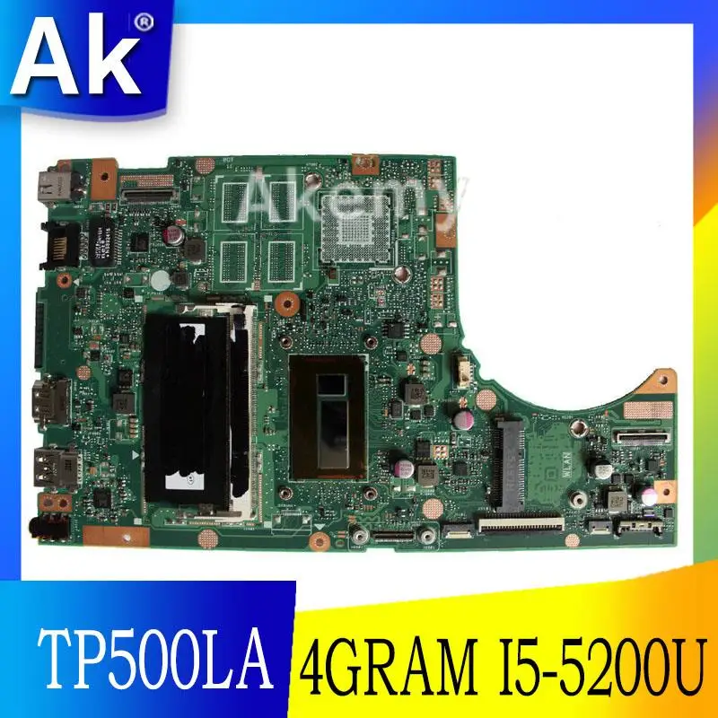 

AK TP500LA/TP500LN Laptop motherboard For Asus TP500LA TP500LN TP500LD TP500L TP500 Test original mainboard 4GRAM I5-5200U