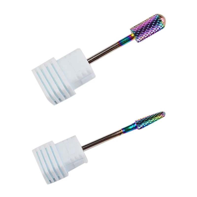 

Фрезы для маникюра, радужные керамические фрезы из карбида вольфрама, пилки для ногтей, 2 вида, B80 и B77