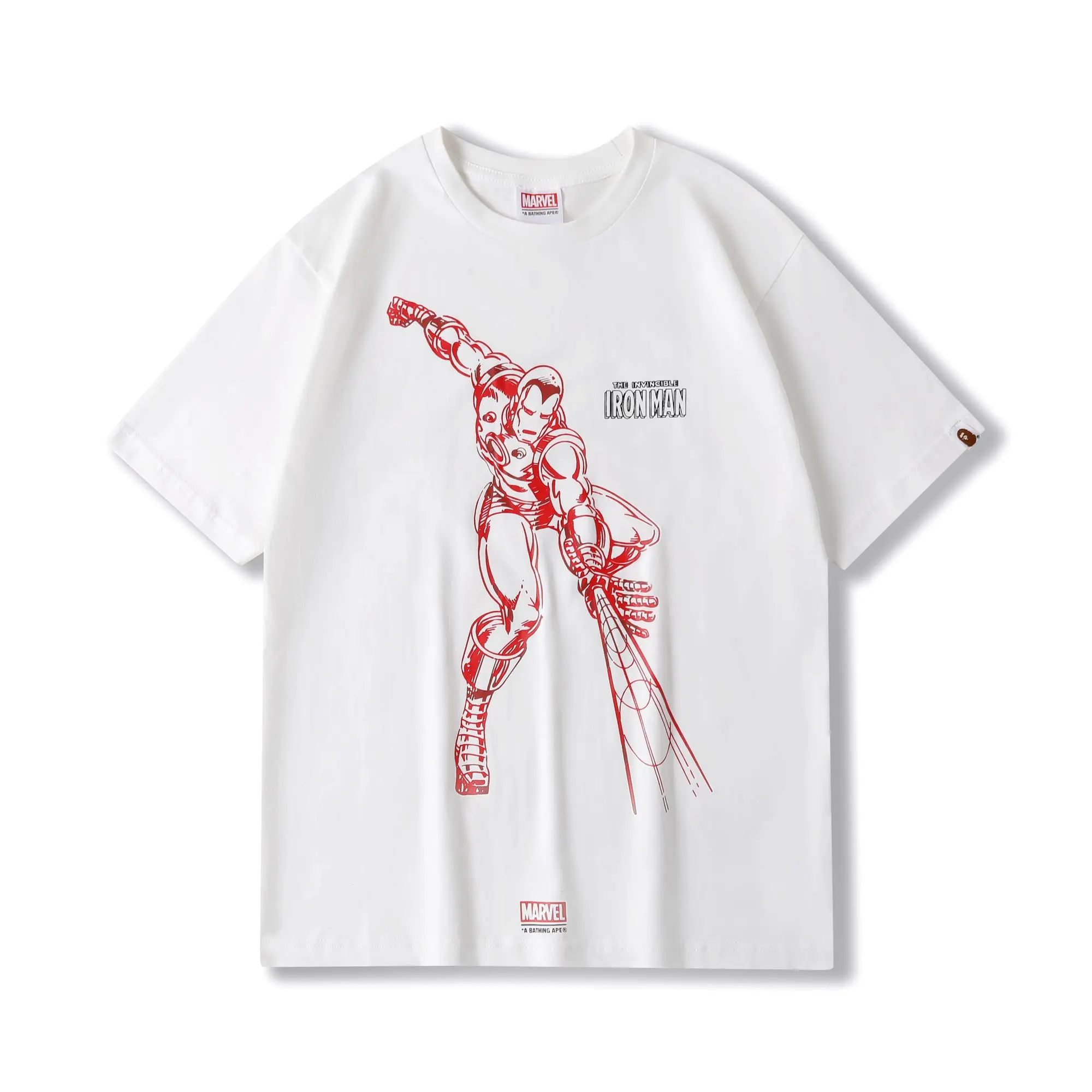 

2023 New Short-sleeved Bape Printed Men Women T-shirt Ape Head BATHING STAR Summer Casual Couples Streetwear Short Sleeve