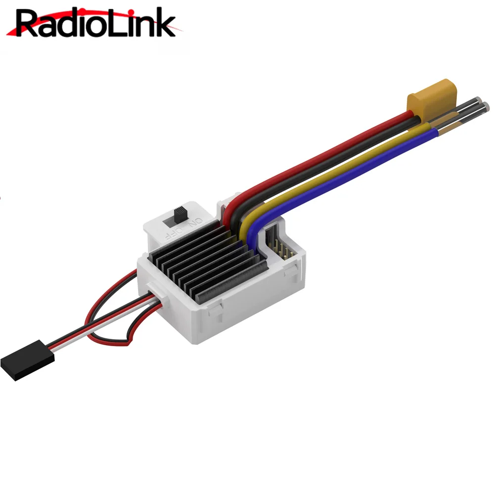 

Radiolink Waterproof Brushed ESC COOL 9030 90A Speed Controller with 5.5V/3A 7.5V/3A BEC for Traxxas SCX10 HSP Car Boat Crawler