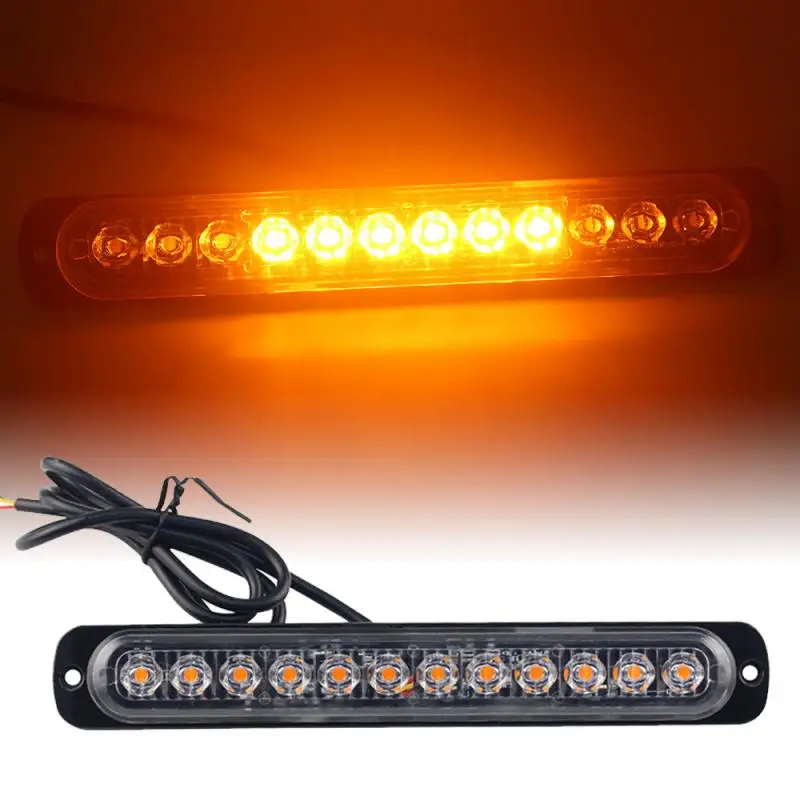 

Аксессуары для грузовиков, 12 светодиодов, янтарный стробоскоп, фонарь опасности грузовика, вспышка для аварийного освещения, 12-24 В, автомобильная фотолампа, противотуманный свет