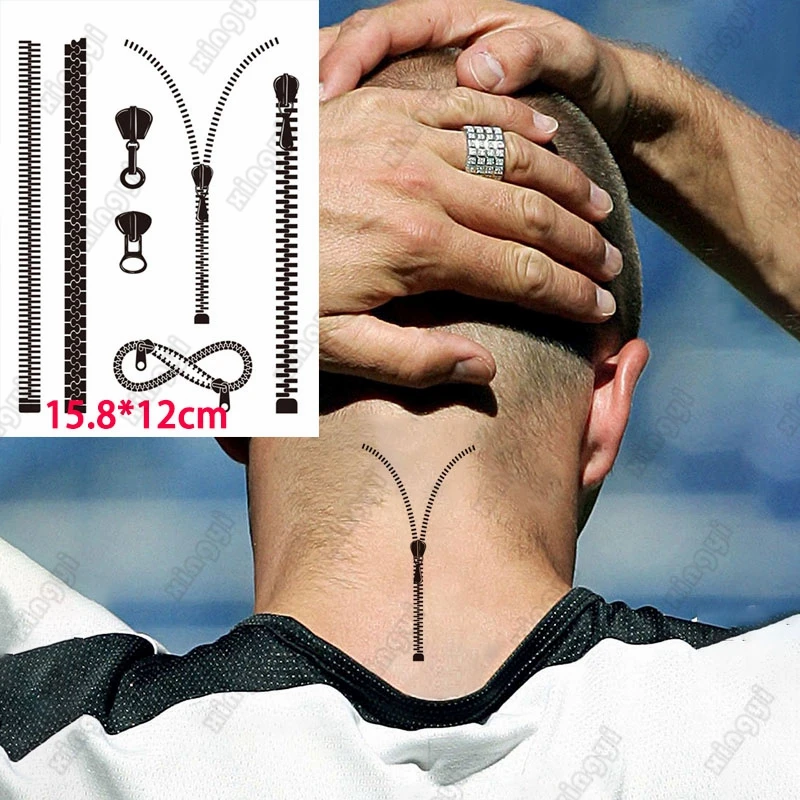 

Waterproof Temporary Tatoo Stickers Little Pattern Zipper Pattern Key Water Transfer Fake Tatoo Flash Tatto for Men Women Kids