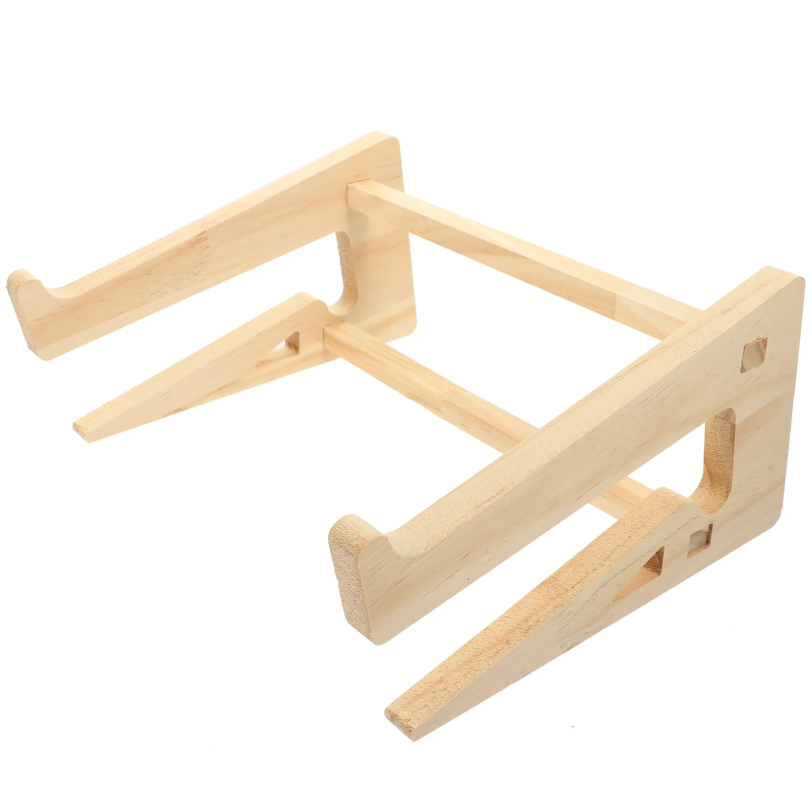 

Laptop Stand Holder Desk Computer Wooden Notebookriser Support Stands Mount Keyboard Rack Table Detachable Height Adjustable