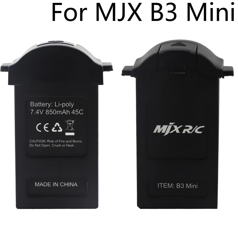Литиевая батарея 7,4 В 850 мАч для MJX B3 Mini Bugs 3 Mini EX2mini, бесщеточный Квадрокоптер, запасные части, литиевая батарея, аксессуары
