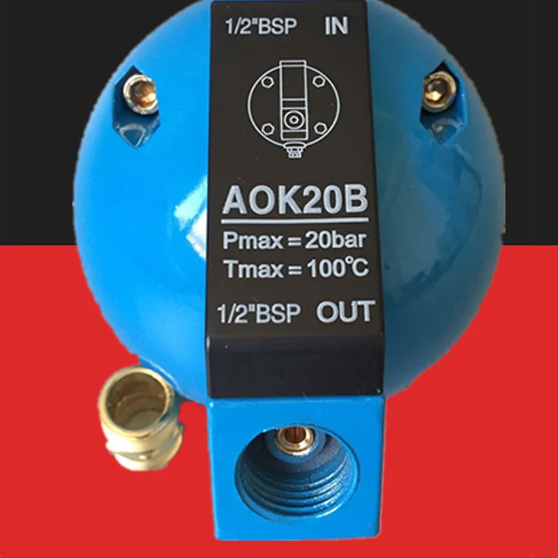 AOK20B Автоматический сливной фильтр Воздушный компрессор клапан Шаровой