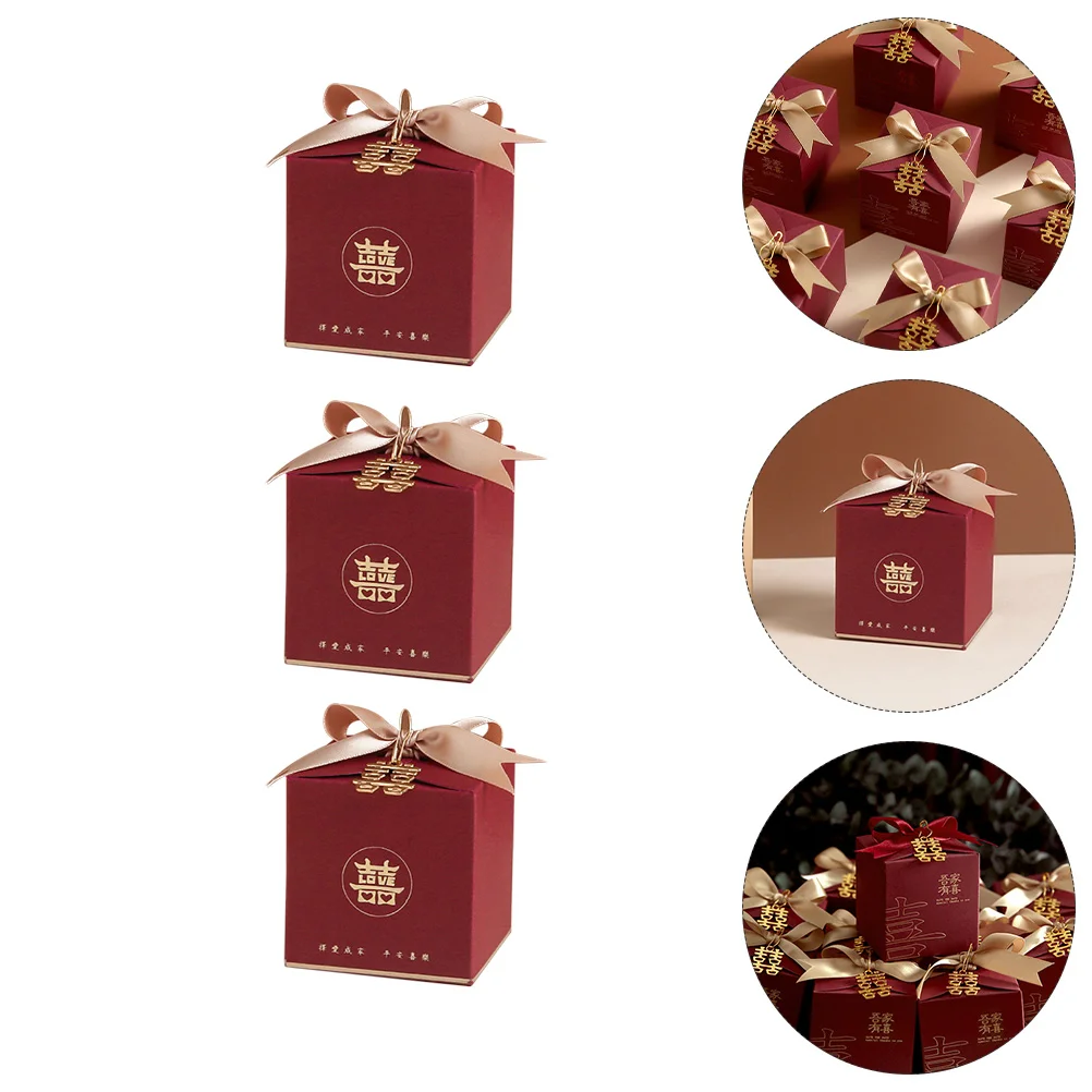 

Wedding Boxes Box Chinese Gift Candy Favor Treat Party Treats Chocolate Redbridal Decorativecontainer Weddings Goodie Shower