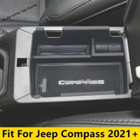 car armrest storage box plate auto central console storage case organizer accessories interior for jeep compass 2021 2022