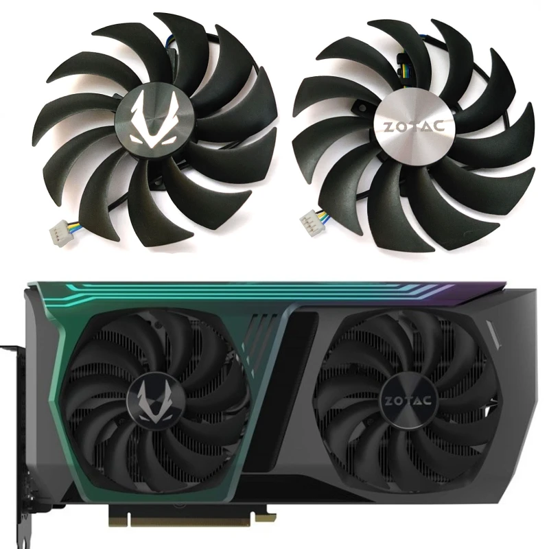 

NEW Original 100MM 4PIN CF1010U12S RTX 3070 AMP GPU Fan，For ZOTAC GAMING GeForce RTX 3070 AMP Holo Video Card Cooling Fan