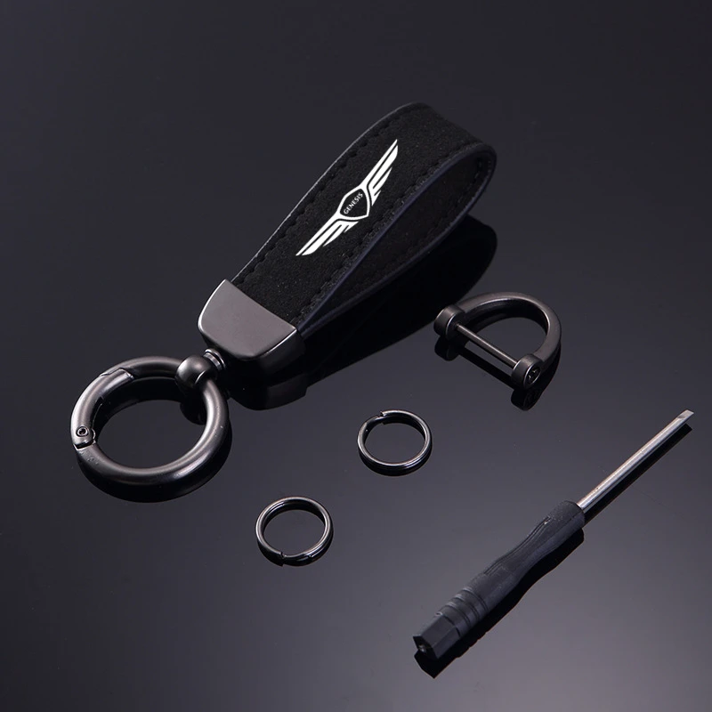 

Модный однотонный меховой брелок с откидной крышкой, деловой подарок, брелок для ключей для Hyundai Genesis Coupe G80 G70 GV80 BH GH