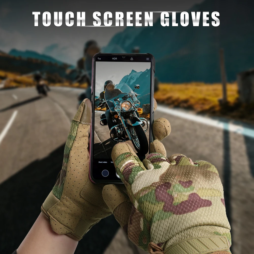 Multicam Camo Tactical Gloves Army Military Combat Airsoft Bicycle Outdoor Cycling Shooting Paintball Hunting Full Finger Glove
