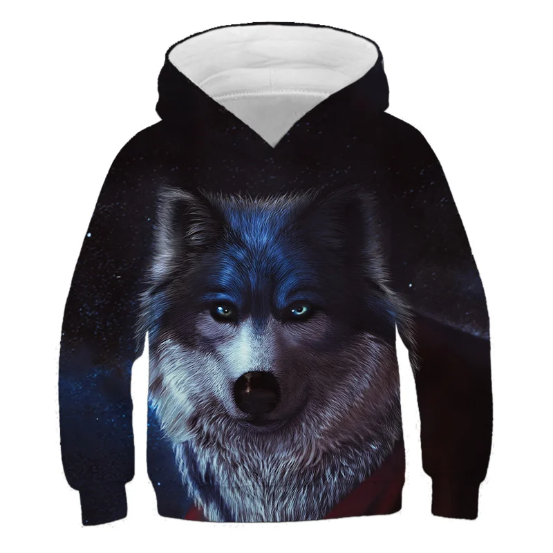 

Детская толстовка с 3D изображением животных и волков, свитшот с длинным рукавом, детская одежда, осенняя зимняя спортивная одежда, пуловеры ...