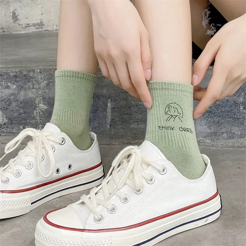 5 пар/упаковка женские носки в Корейском стиле