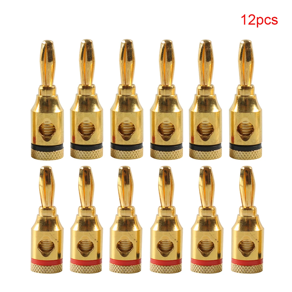 

12 Pieces Banana Plugs Stereo Receivers Formula Auto Part for Home Use