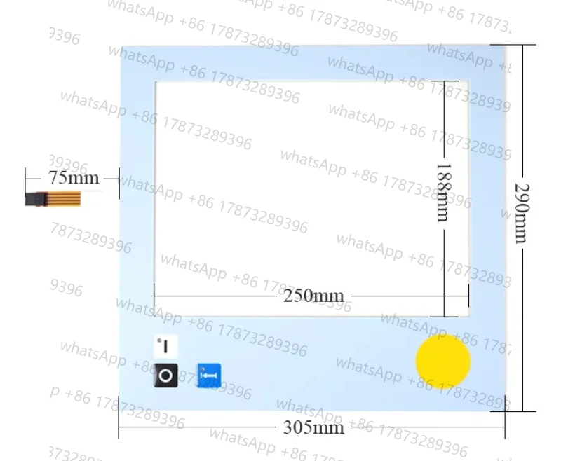 Дигитайзер стеклянной панели сенсорного экрана для сенсорной панели TOUCHTRONIC A280104 REV.F MD011116 и защитная пленка на переднюю панель (art.: 3920d20f58828) - 3920d20f58828