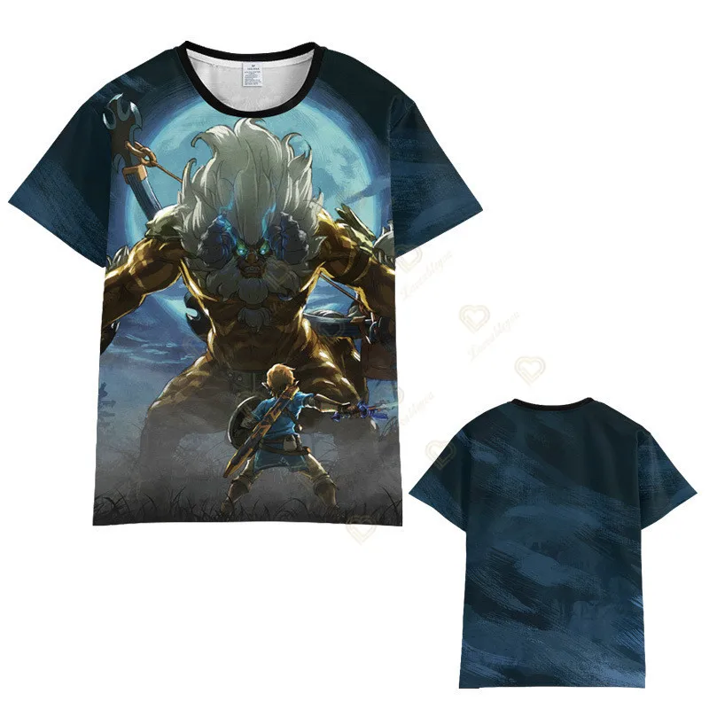 

Anime Zelda Tears of The Kingdom 3D Printed T Shirt Children's Animation Harajuku Short-Sleeved Casual T Shirt Kid's Tops Tees