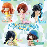 chara ani gachapon capsule candy toy q ver girls und panzer figurine summer beach swimsuit girl table ornaments collection