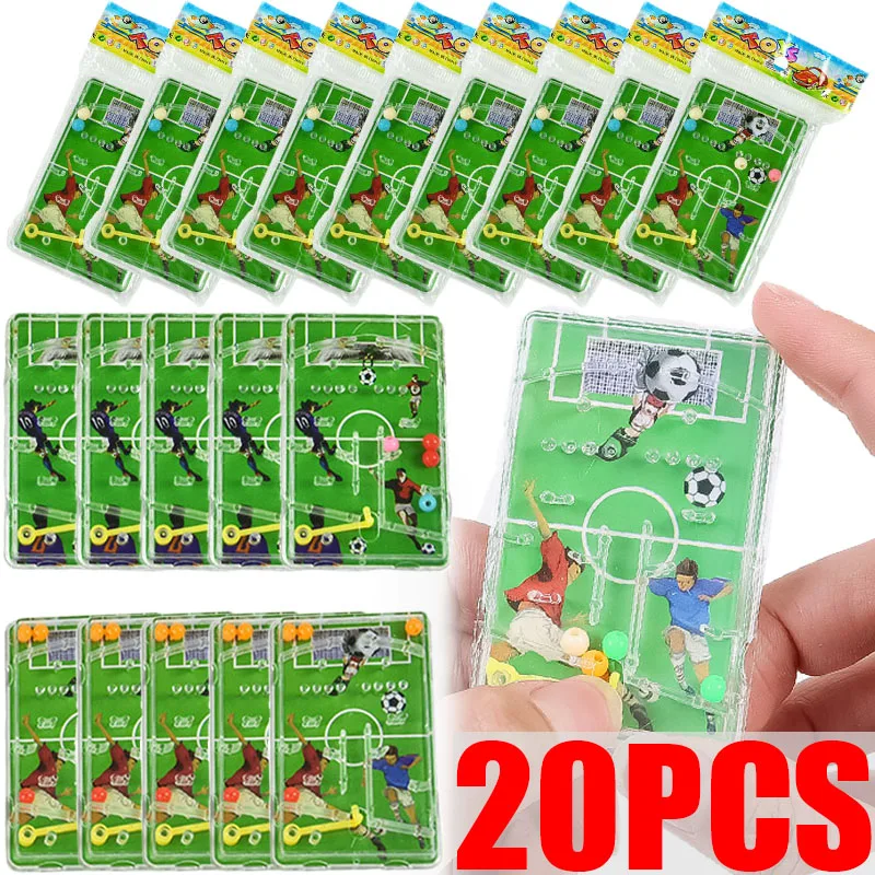 

20pcs Soccer Football Maze Game For Kids Boy Favor Pinball Shooting Pattern Game Board Early Educational Palm Top Toy Party Gift