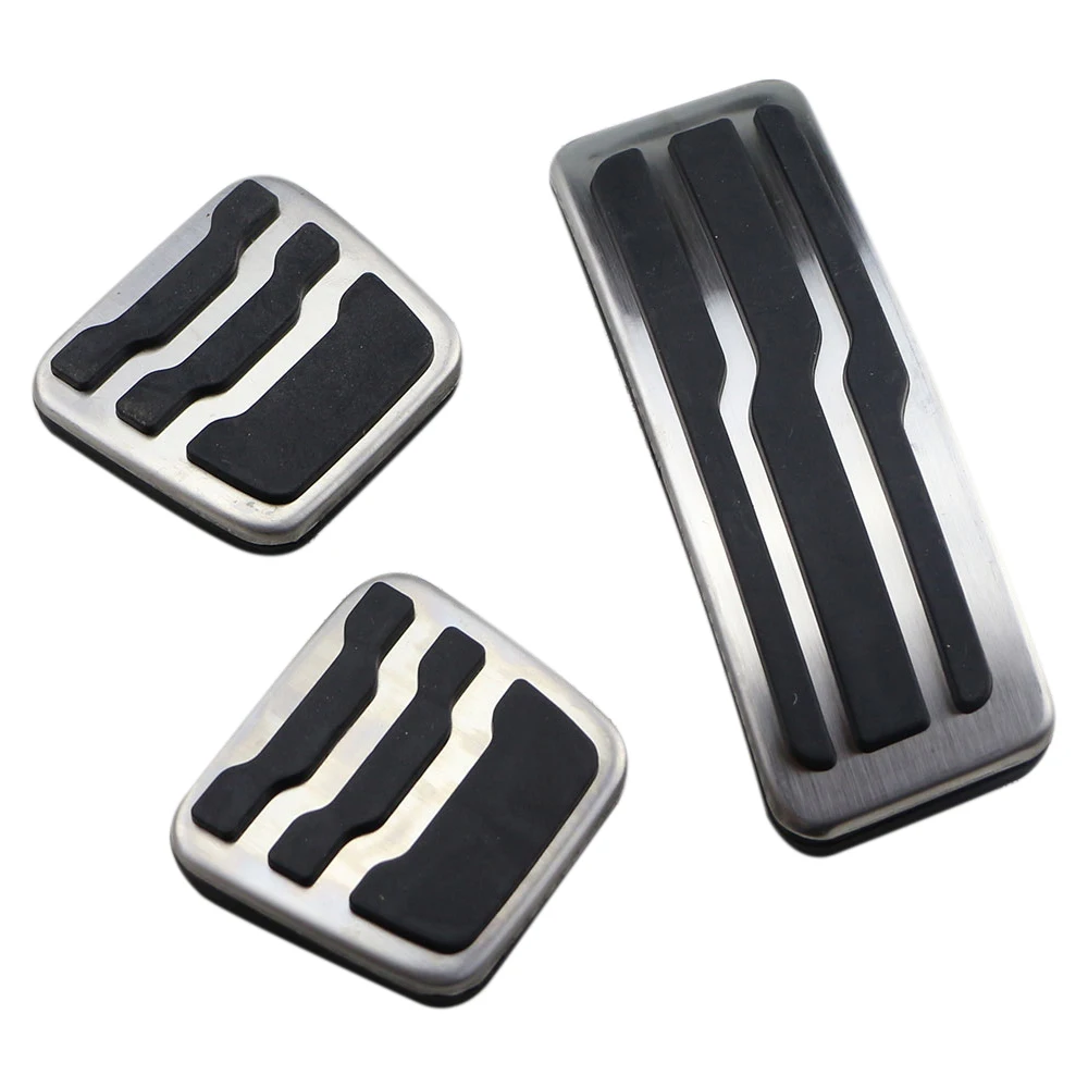 

Автомобильные педали из нержавеющей стали для Ford Ranger Everest 2015-2020, облегченная противоскользящая подставка, 3 шт.