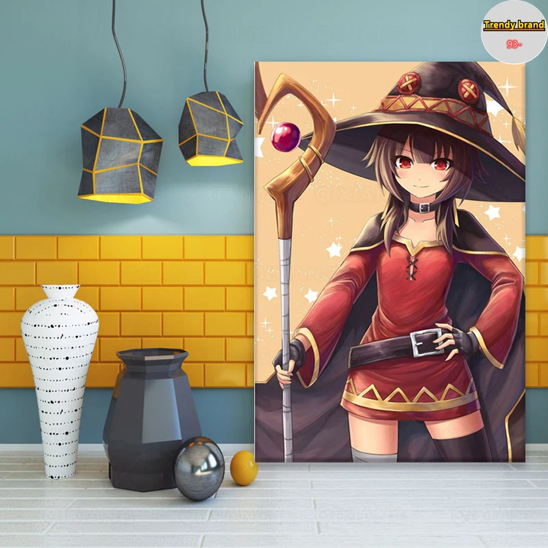 KonoSuba MEGUMIN девушки японское аниме Картина на холсте искусство скандинавские