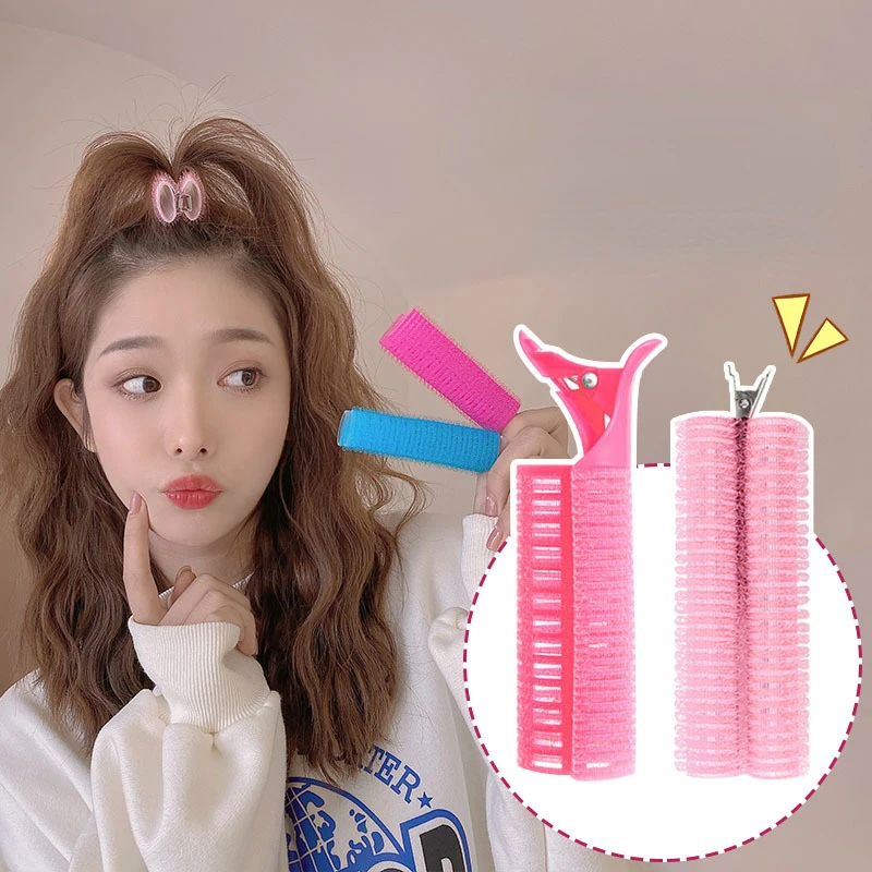 Raiz do Cabelo Clipes de Cabelo Grampo de Cabelo Grampos de Cabelo Rolos de Cabelo Franja Macio Preguiçoso Estilo Superior Curling Barrel Portátil Coreano 1-2pcs