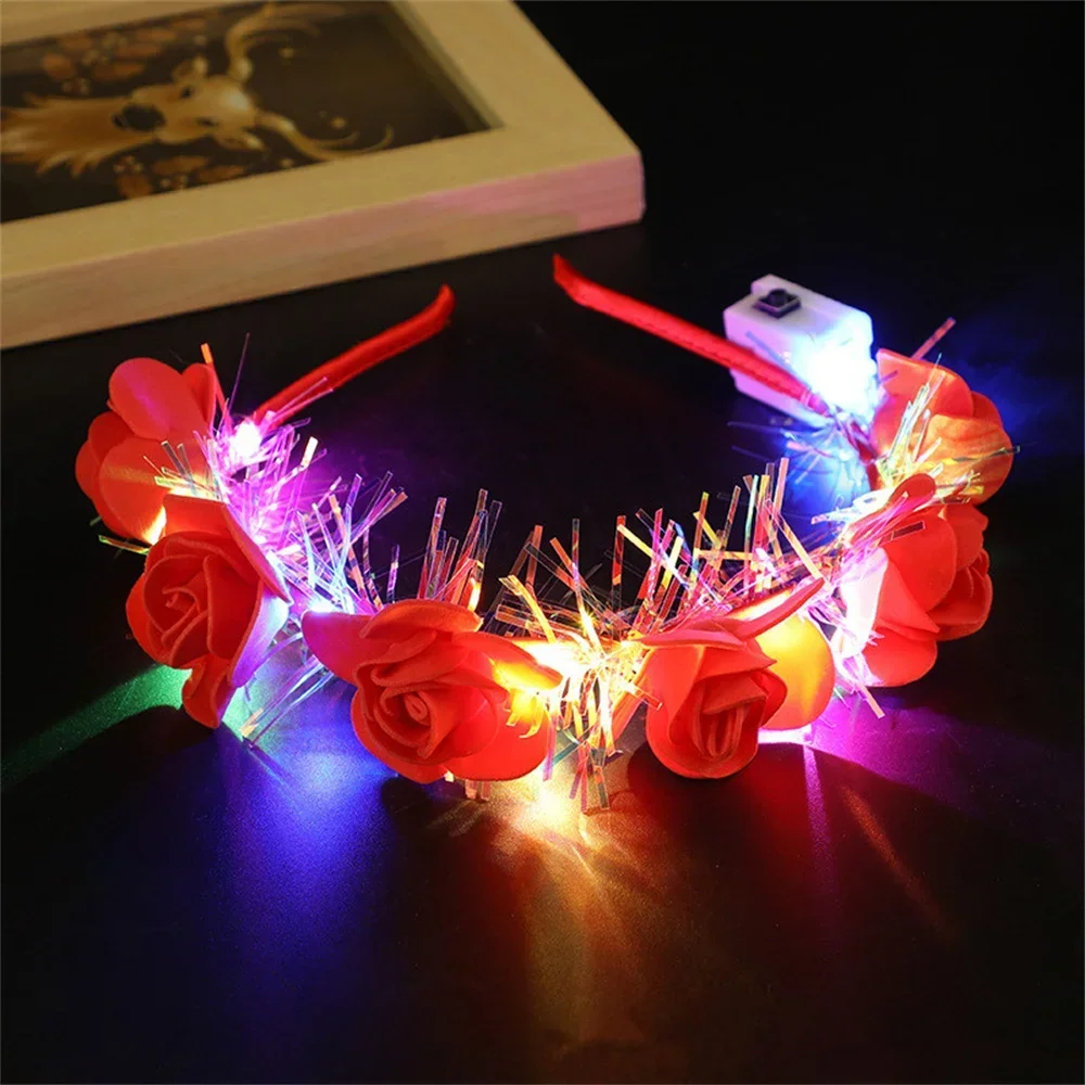 

Светящийся венок для волос с LED цветами