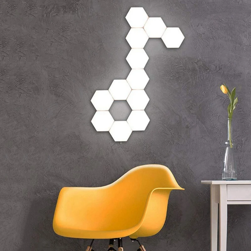 

Honeycomb Wall Lights Sensitive Hexagonal Lamps LED Night Light Magnetic Wall Lamp Creative