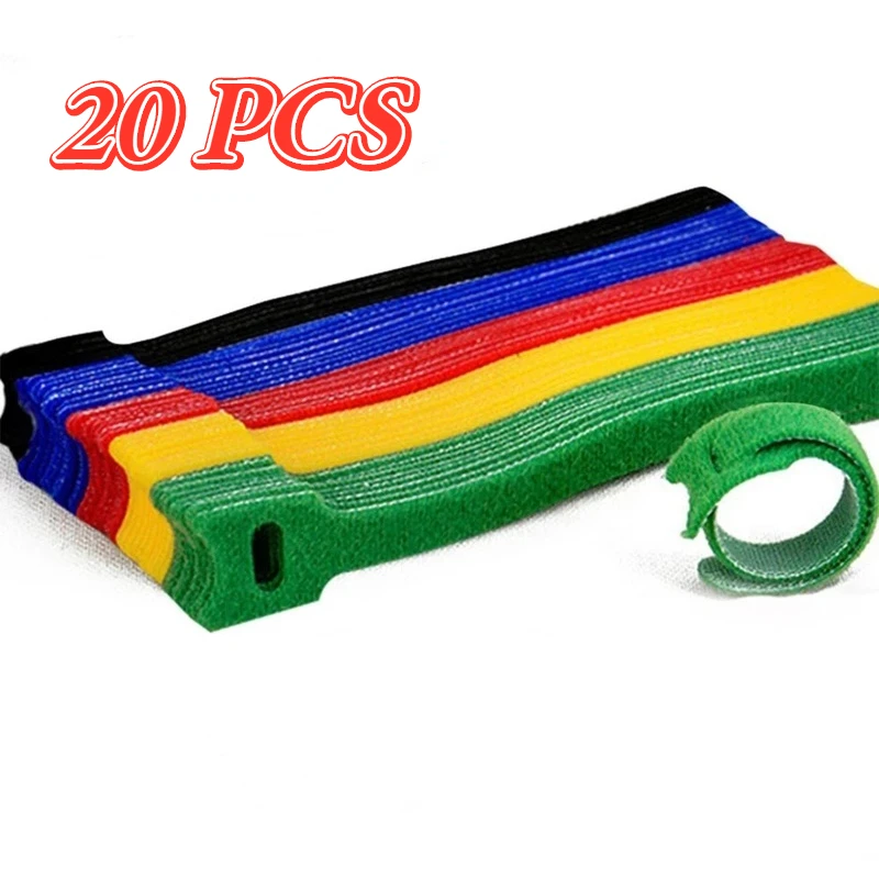 20 шт. многоразовый нейлоновый органайзер для кабелей |