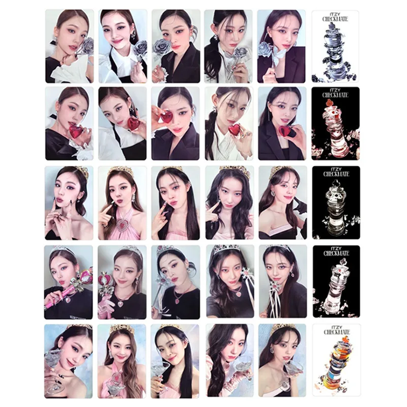 Фото KPOP ITZY новый альбом CHECKMATE открытка Фотокарточка 5 шт./компл. Yeji Lia Ryujin Yuna