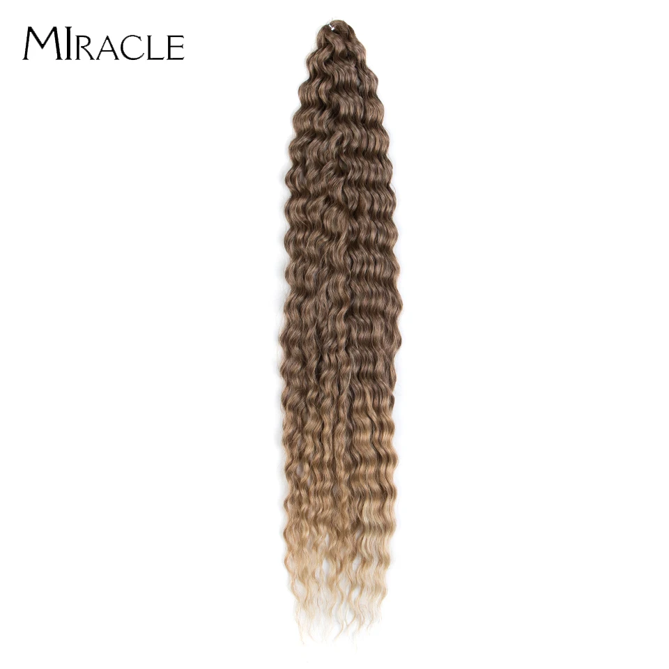 

Crochet Hair 32 Inch Soft Long Water Wave Crochet Hair Synthetic Goddess Braiding Hair Natural Wavy Ombre Blonde Hair Extension
