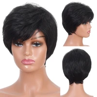 your style synthetic short wigs for black women african american short pixie afro wig black hair short hairstyle dark hair