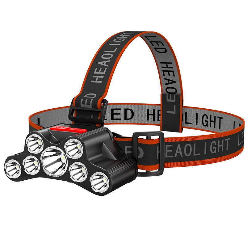 Led Head-Mounted Flashlight Headlight Outdoor Night Fishing Waterproof USB Rechargeable Miner's Lamp Strong Light Headlight