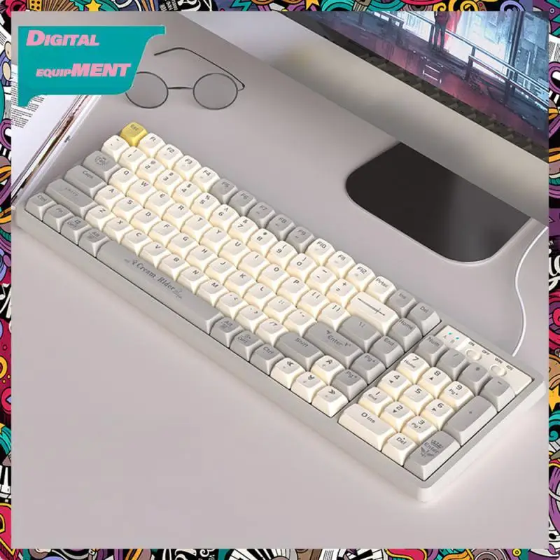 102 Keys Keyboard Colorful Backlight Hot Swap Keyboard Mechanical Keyboard Gaming Gaming Keyboards Ergonomics Hot Plug Wired