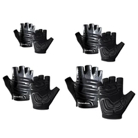 fingerless cycling gloves mounting bike non slip shock absorbent palm grip wicking lightweight lycra compression gloves