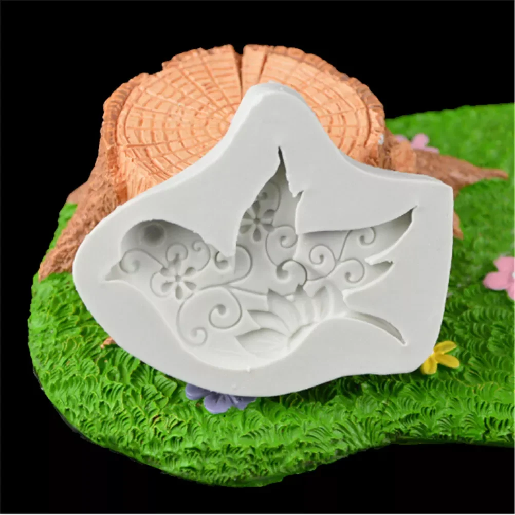 

New arrival dove of peace shape resin molds fondant mold,silicone cake mold, fondant cake decorating tools